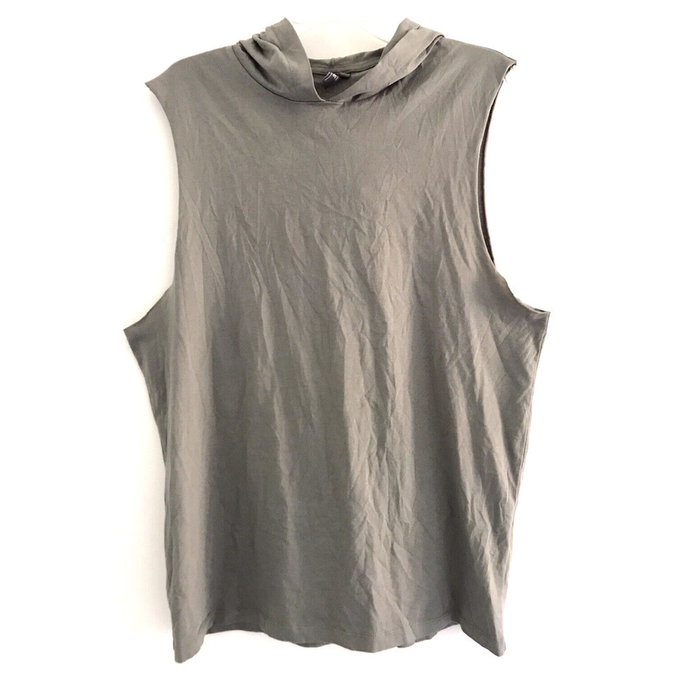 Asos | Hooded Sport Tank Mens Size L Gray Sleeveless Pullover Unisex